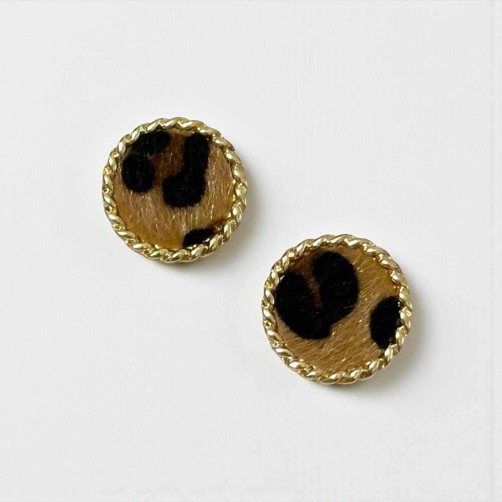 Leopard Print Stud Earring